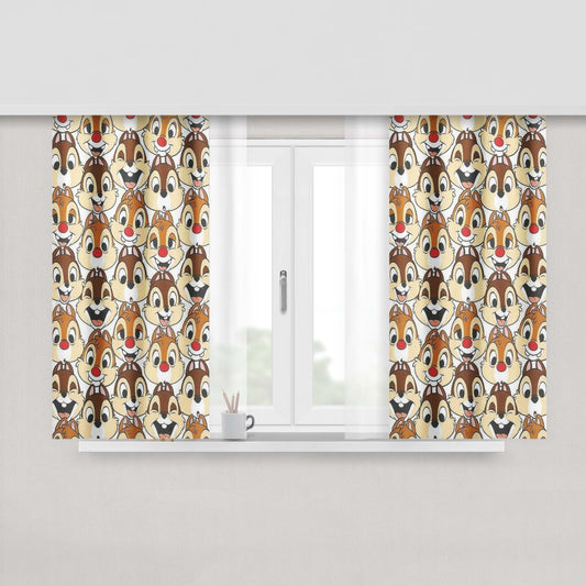 Chip And Dale Wallpapers Peach Skin Window Curtains