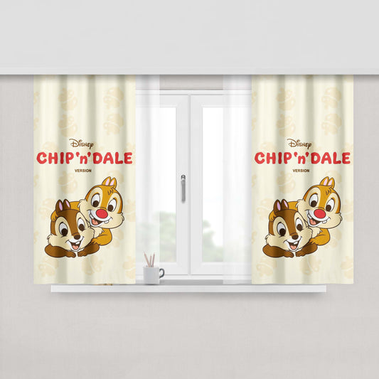 Chip Et Dale Peach Skin Window Curtains