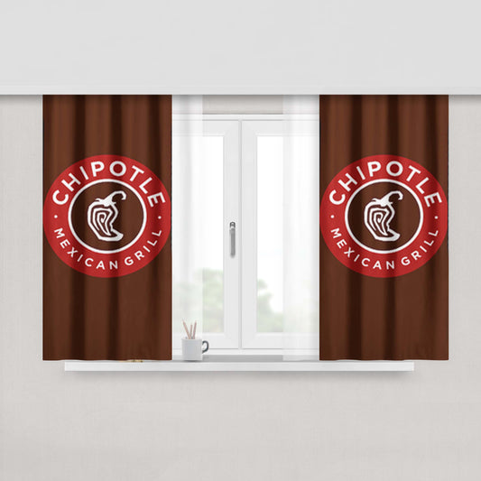 Chipotle Mexican Grill Peach Skin Window Curtains