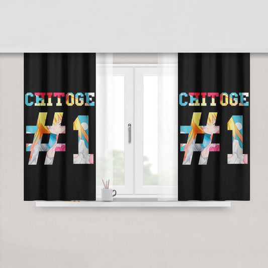 Chitoge Best Girl Peach Skin Window Curtains