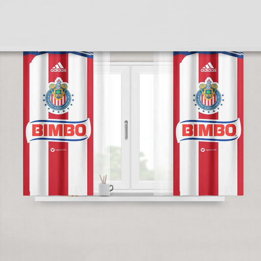 Chivas De Guadalajara Deportivo Jersey Peach Skin Window Curtains