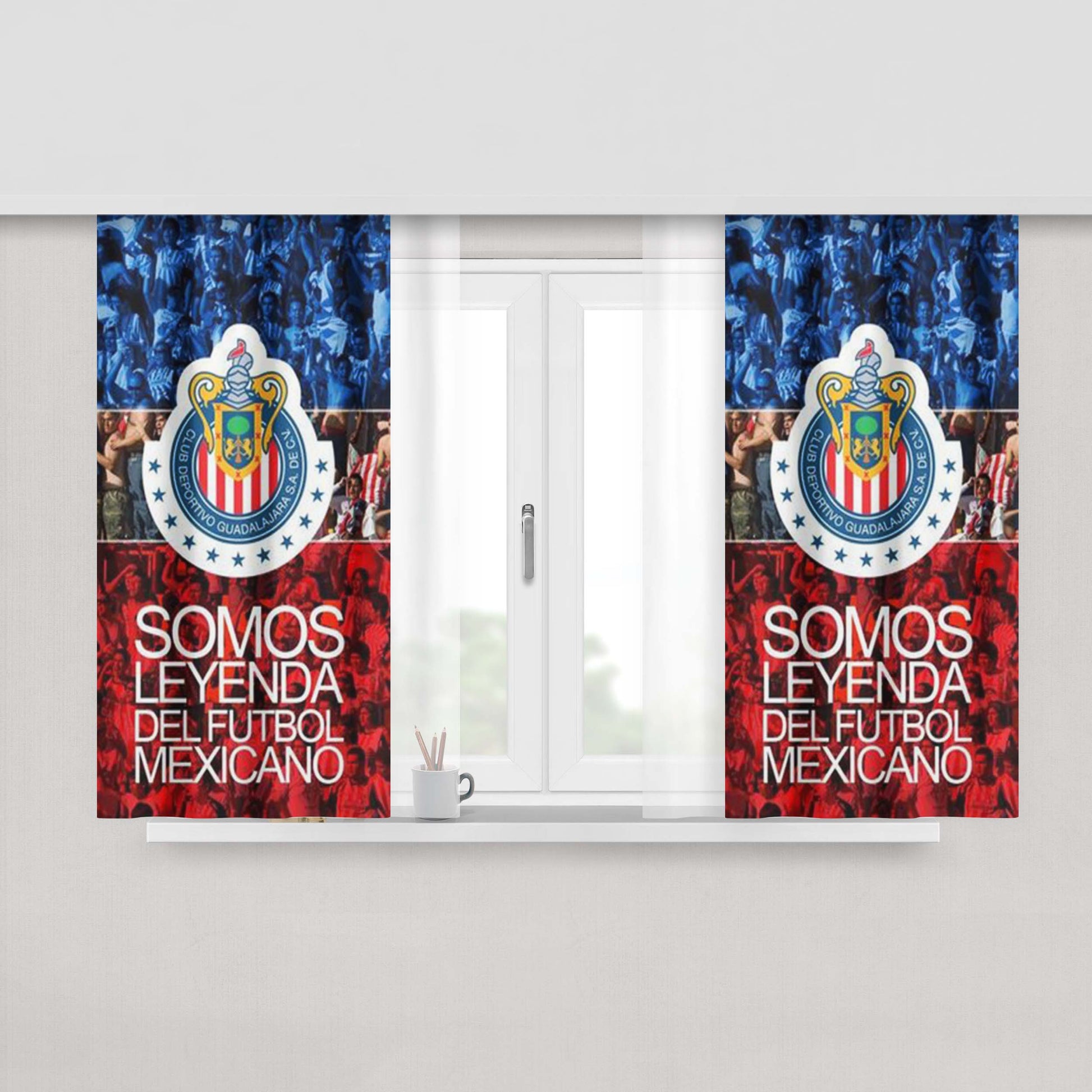 Chivas De Guadalajara Somos Leyenda Peach Skin Window Curtains