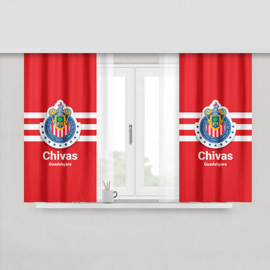 Chivas De Guadalajara Peach Skin Window Curtains