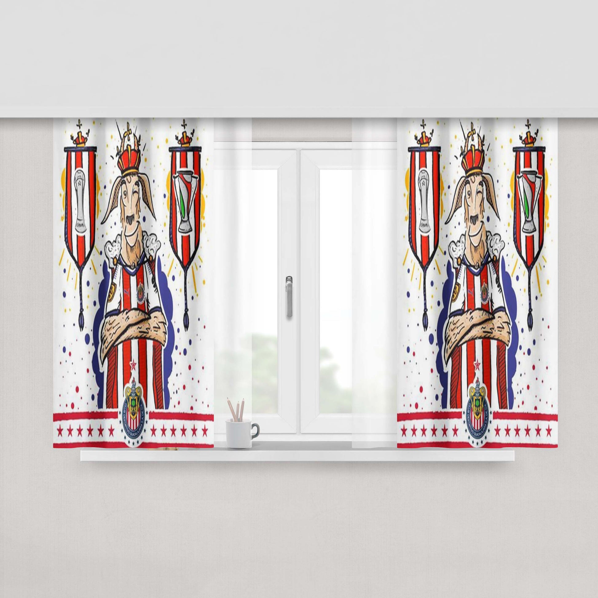 Chivas Guadalajara New Peach Skin Window Curtains