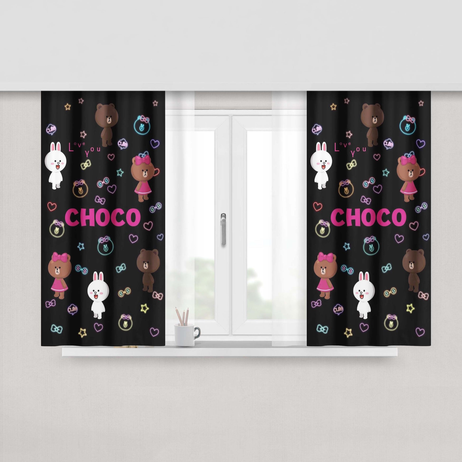 Chocho Peach Skin Window Curtains