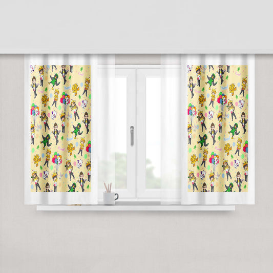 Chocobro Carnival Peach Skin Window Curtains