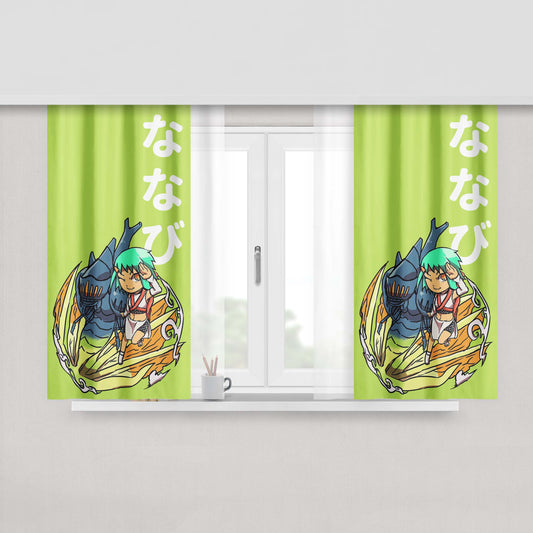 Chomei Nanabi Fu Peach Skin Window Curtains