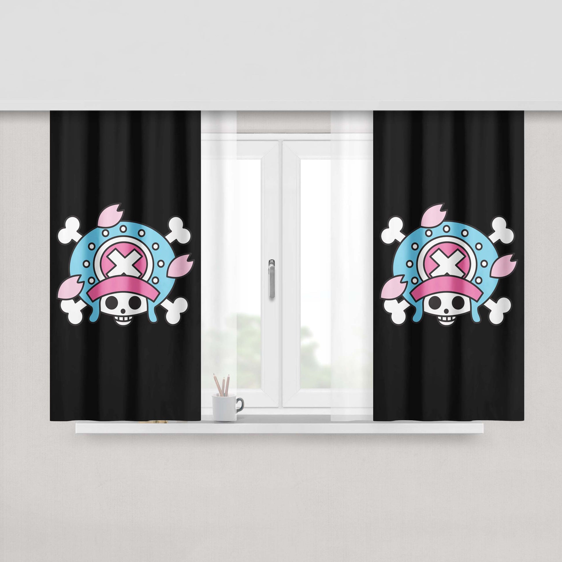 Chooper New Blackflag Peach Skin Window Curtains