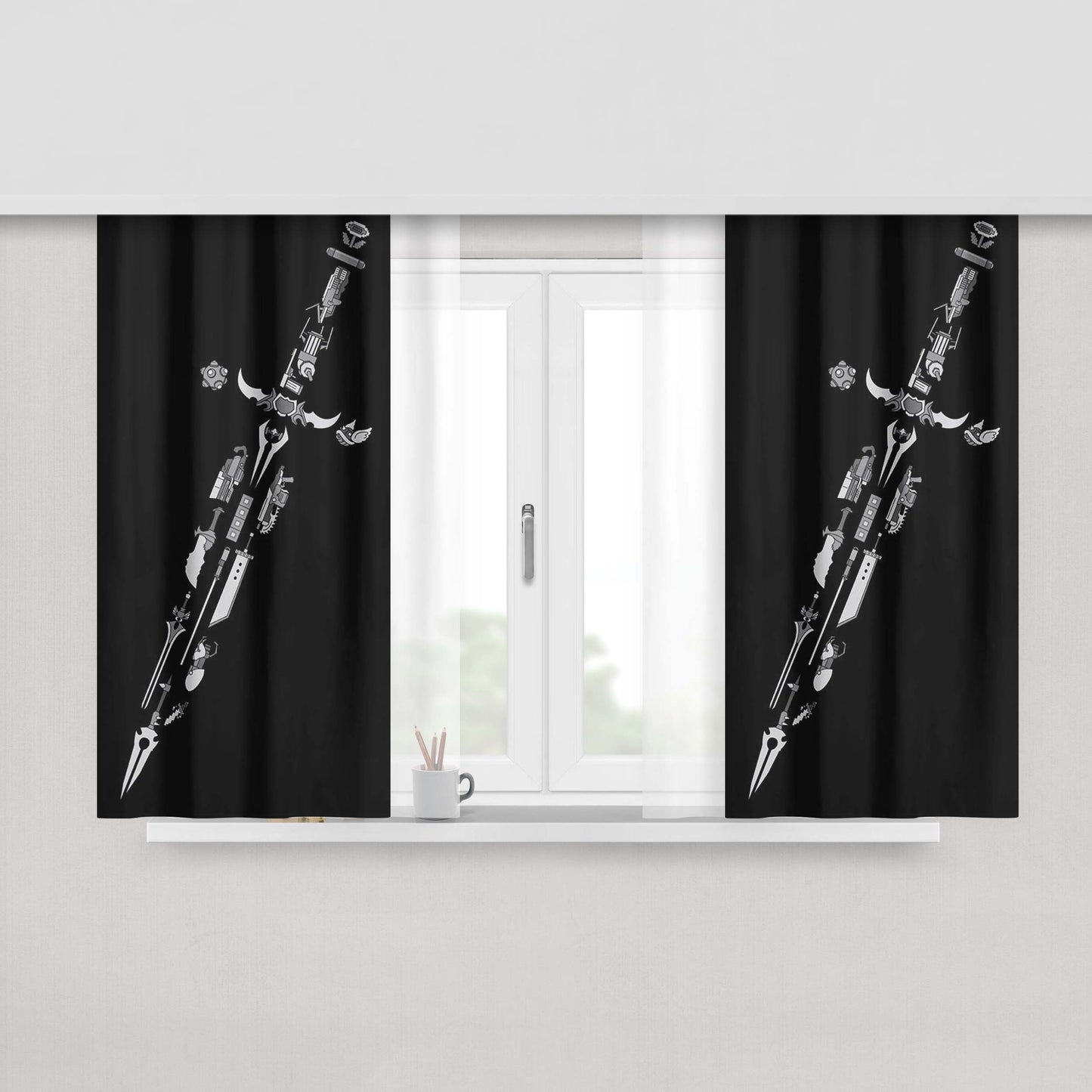Choose Your Weapon Peach Skin Window Curtains