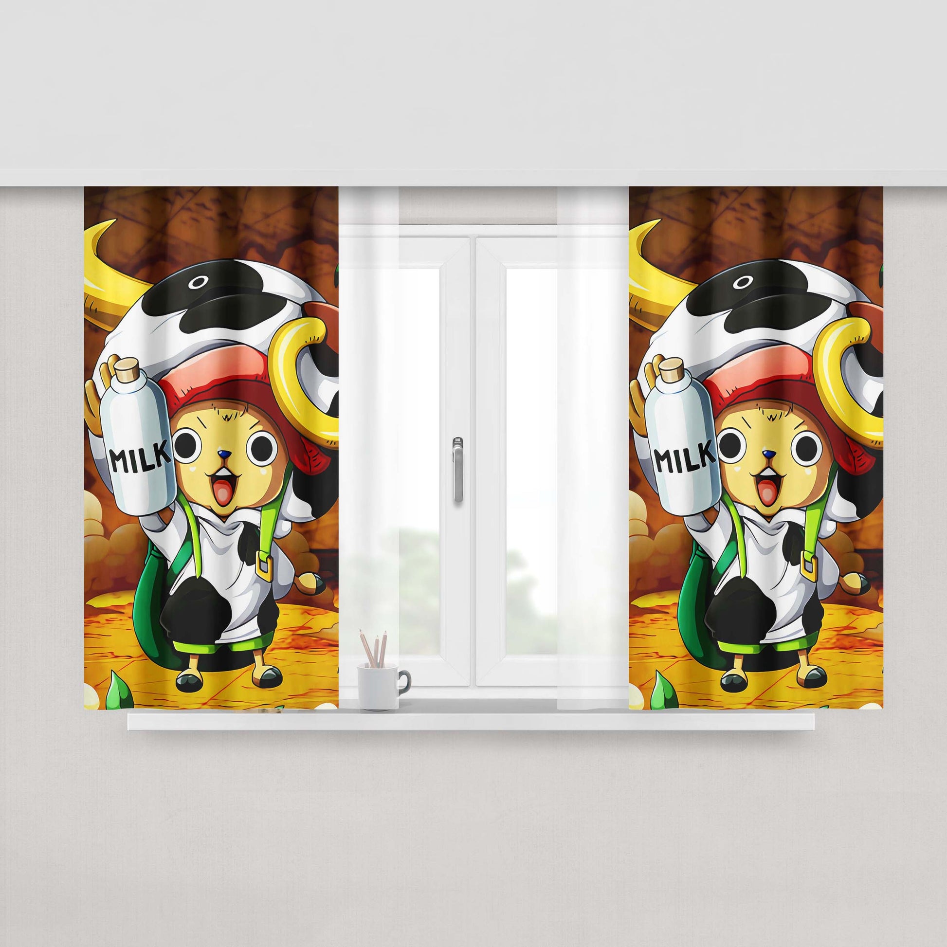Chopper Milk Peach Skin Window Curtains