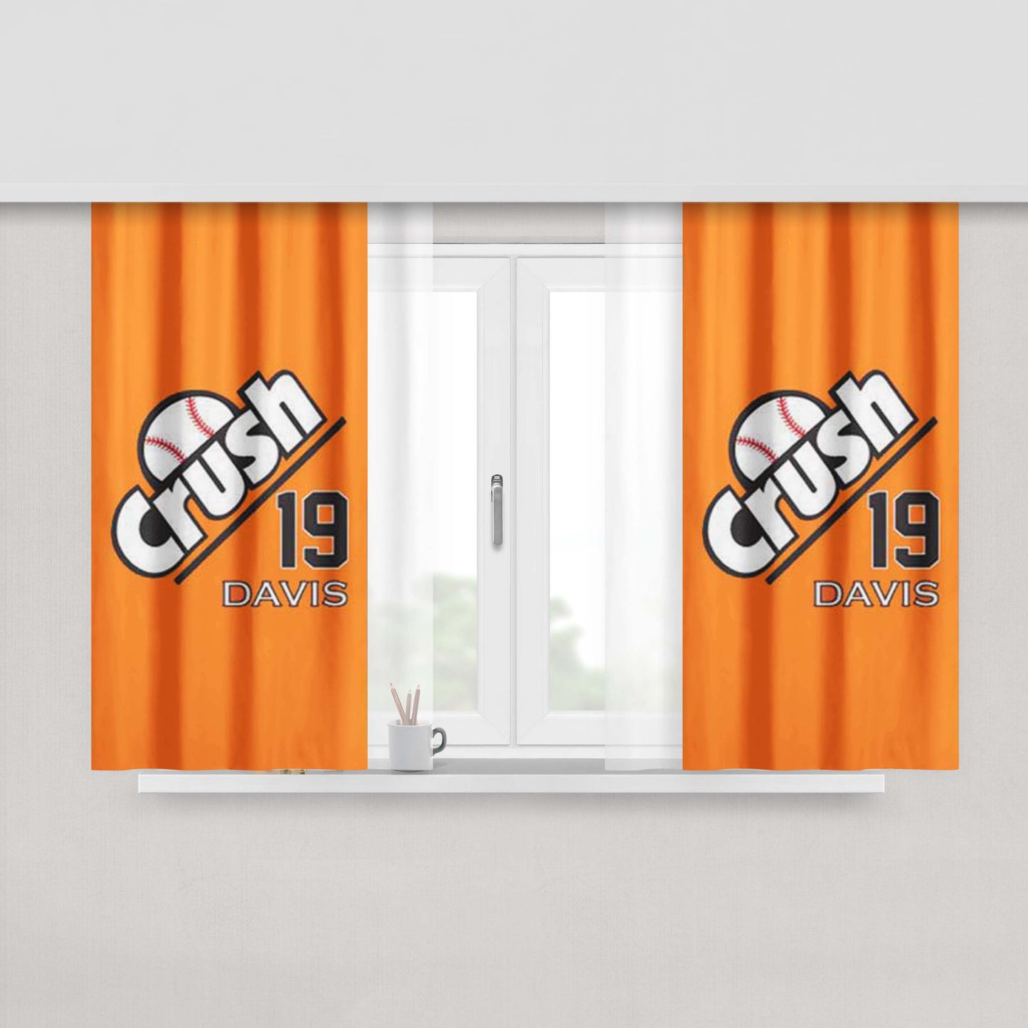 Chris Davis Crush Peach Skin Window Curtains