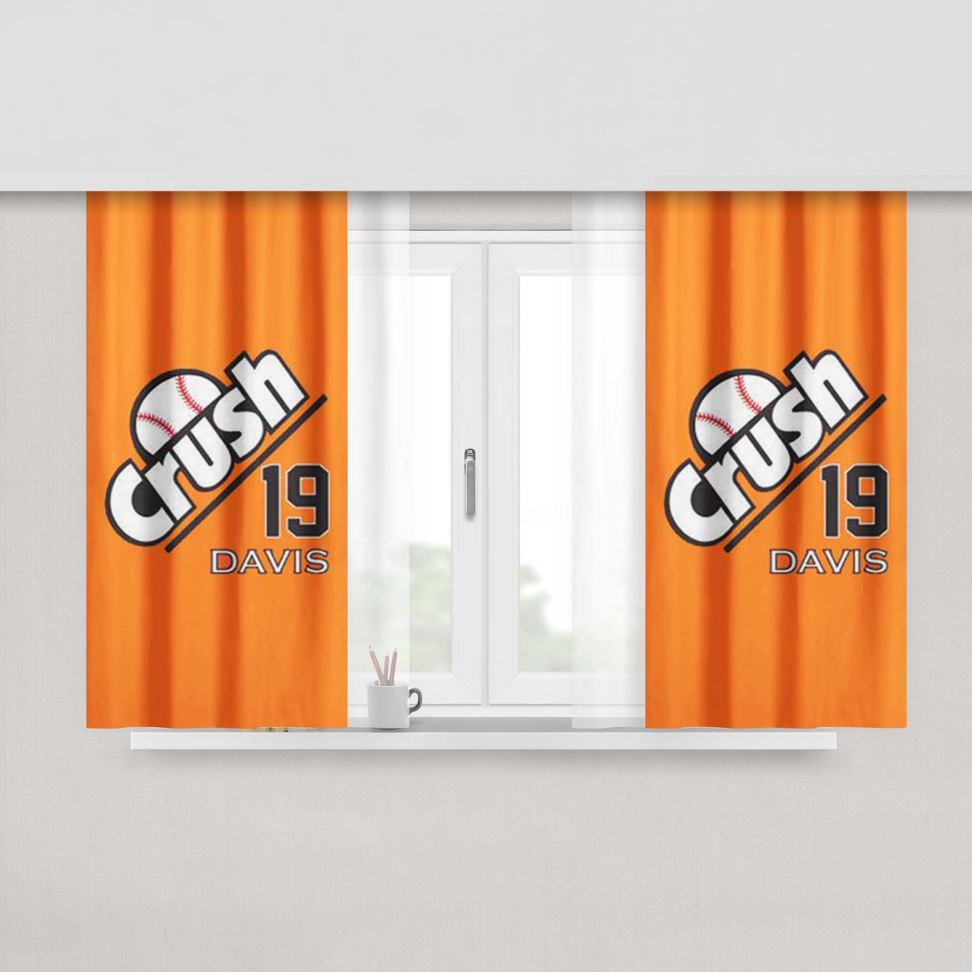 Chris Davis Crush Peach Skin Window Curtains