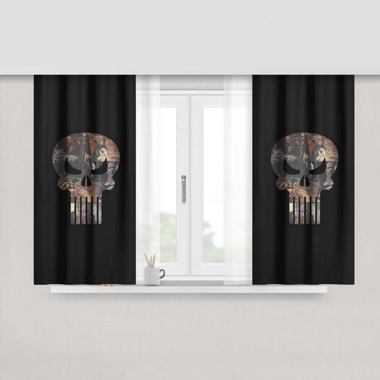Chris Kyle Punisher Logo Wallpaper Peach Skin Window Curtains