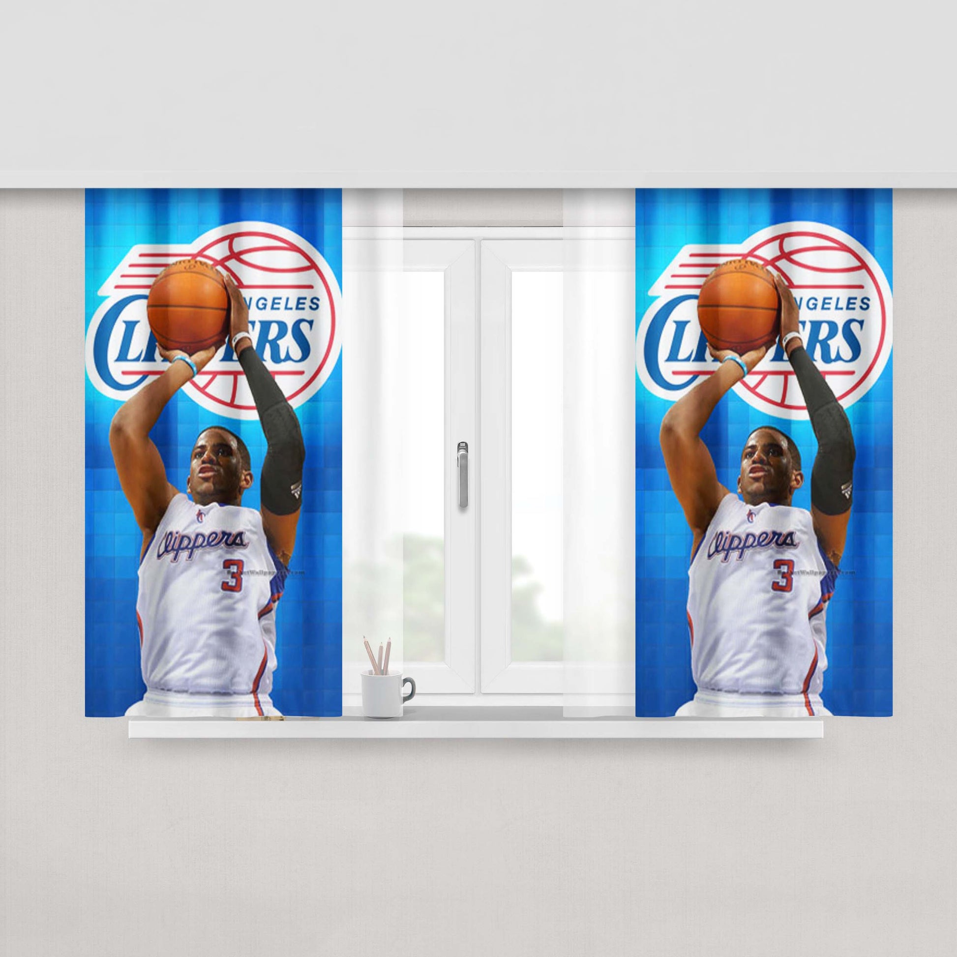 Chris Paul Wallpaper Peach Skin Window Curtains