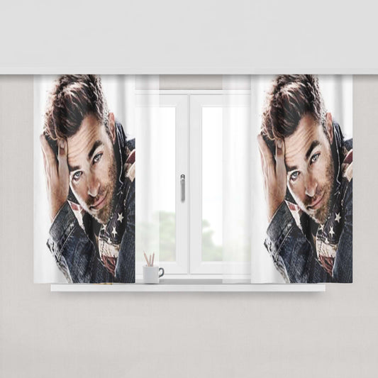 Chris Pine Peach Skin Window Curtains