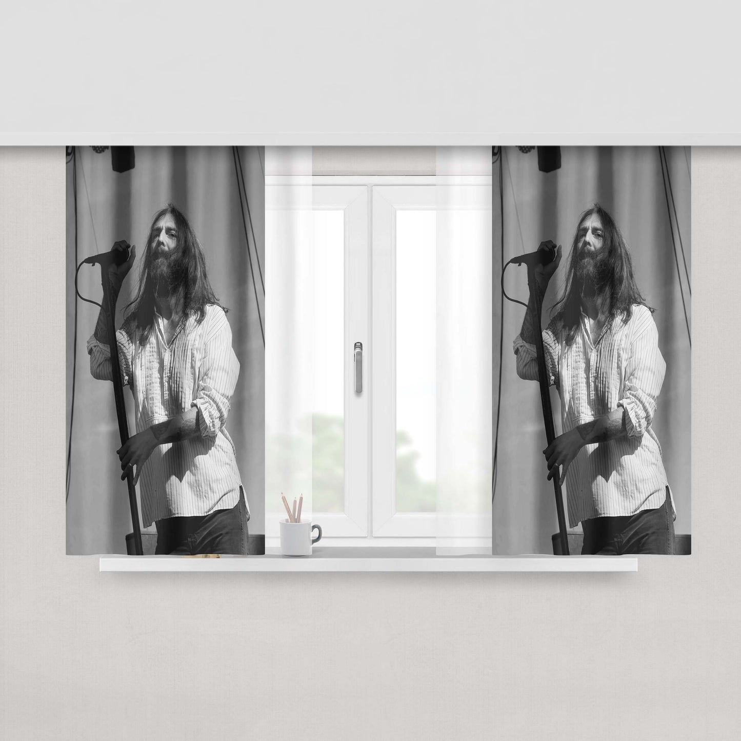 Chris Robinson The Black Crowes Peach Skin Window Curtains