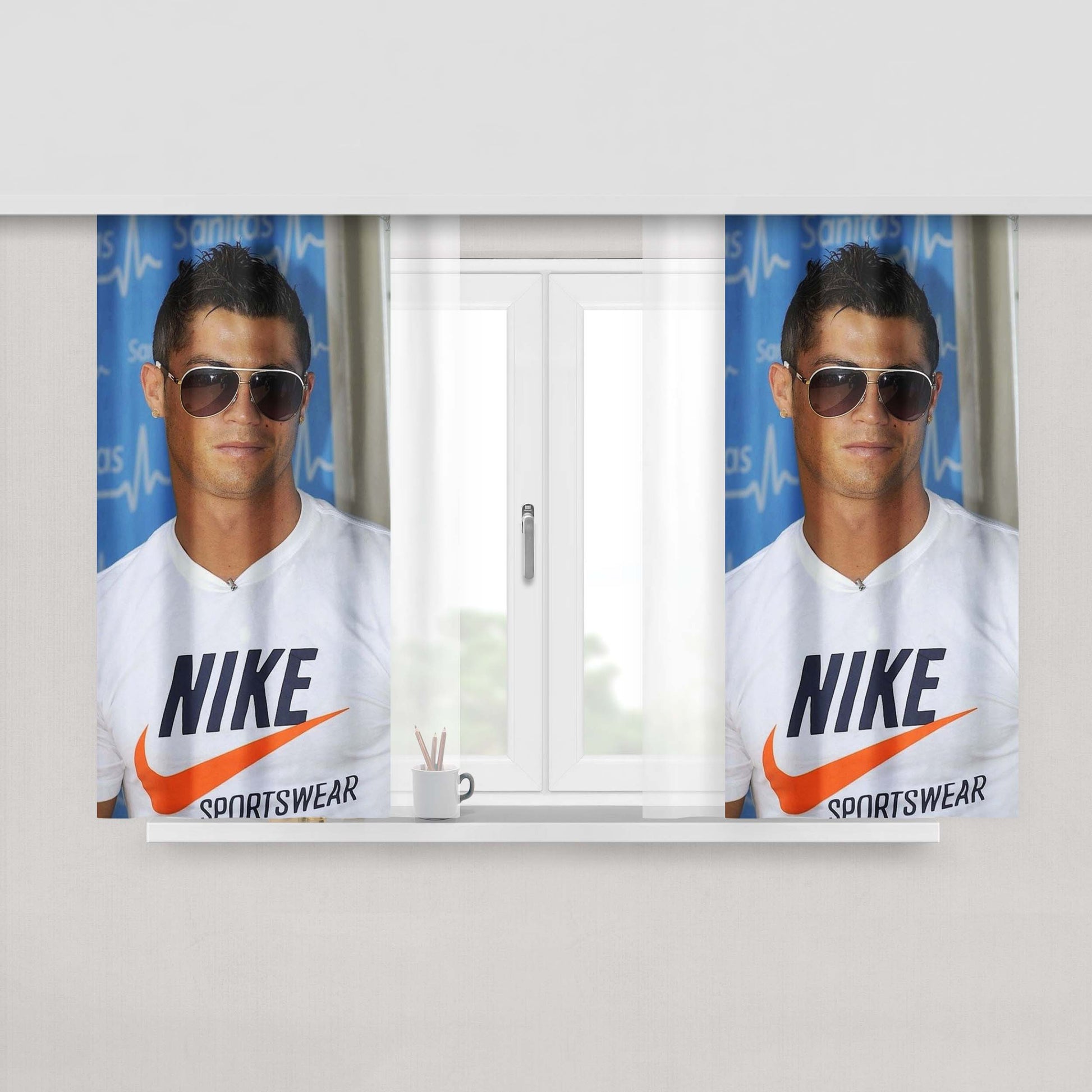 Christian Ronaldo Peach Skin Window Curtains