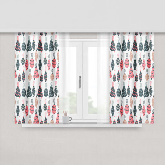 Christmas Patterns Set 06 Peach Skin Window Curtains