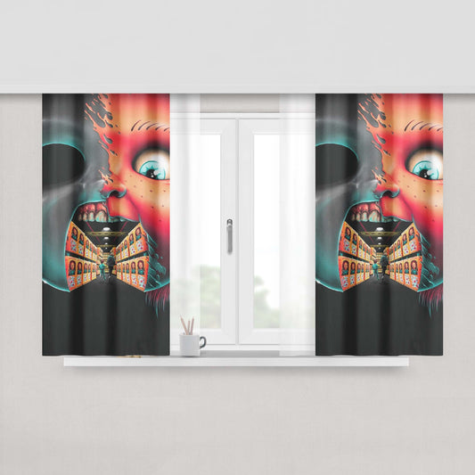 Chucky Doll Hunter Killer Peach Skin Window Curtains