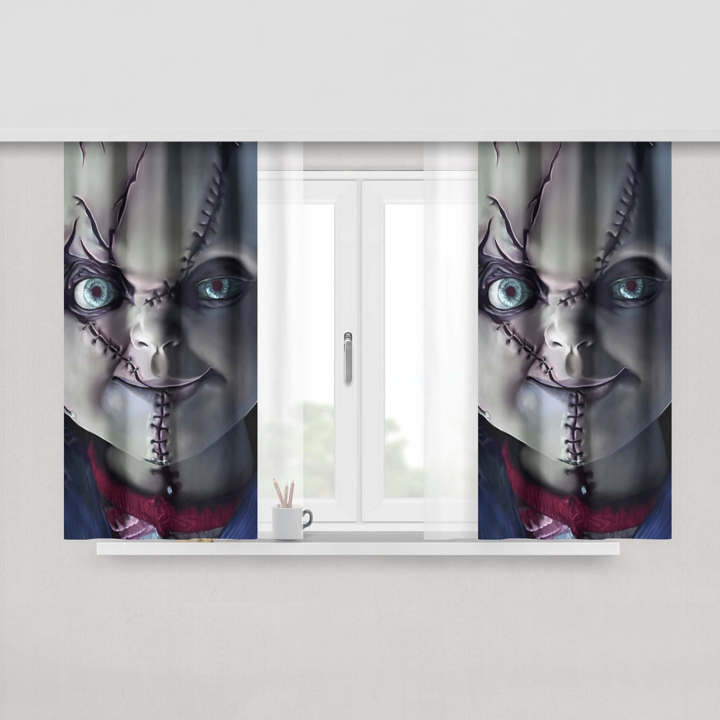 Chucky Doll Peach Skin Window Curtains