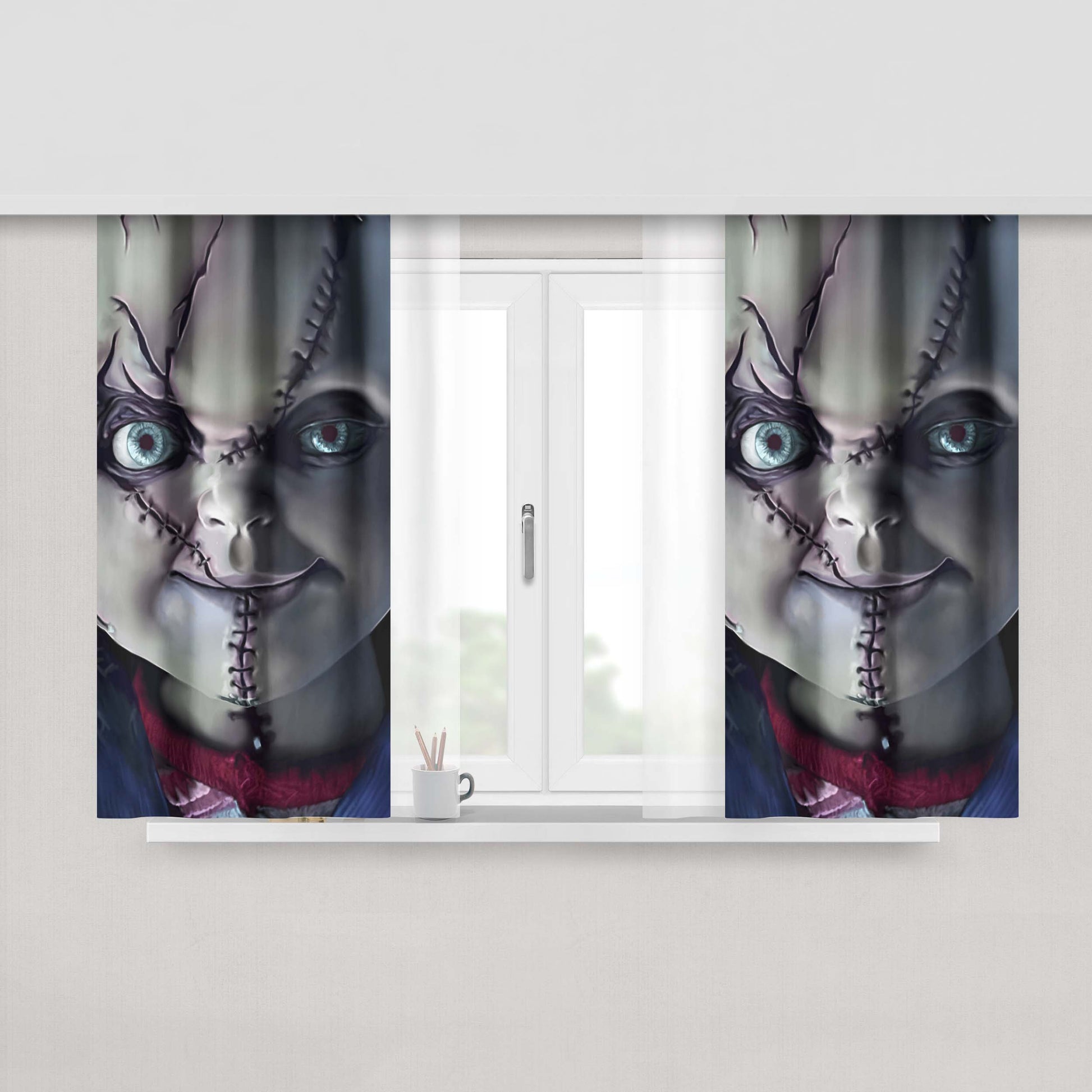 Chucky Doll Peach Skin Window Curtains