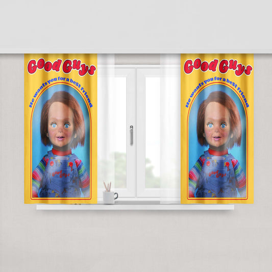 Chucky Good Guys Toys Peach Skin Window Curtains