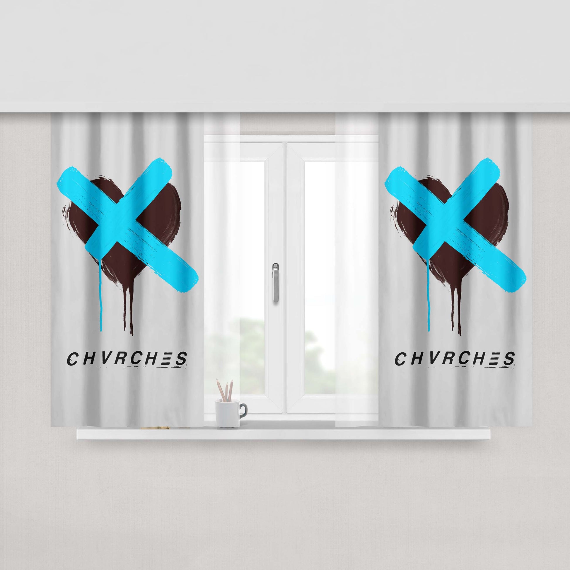 Chvr Peach Skin Window Curtains