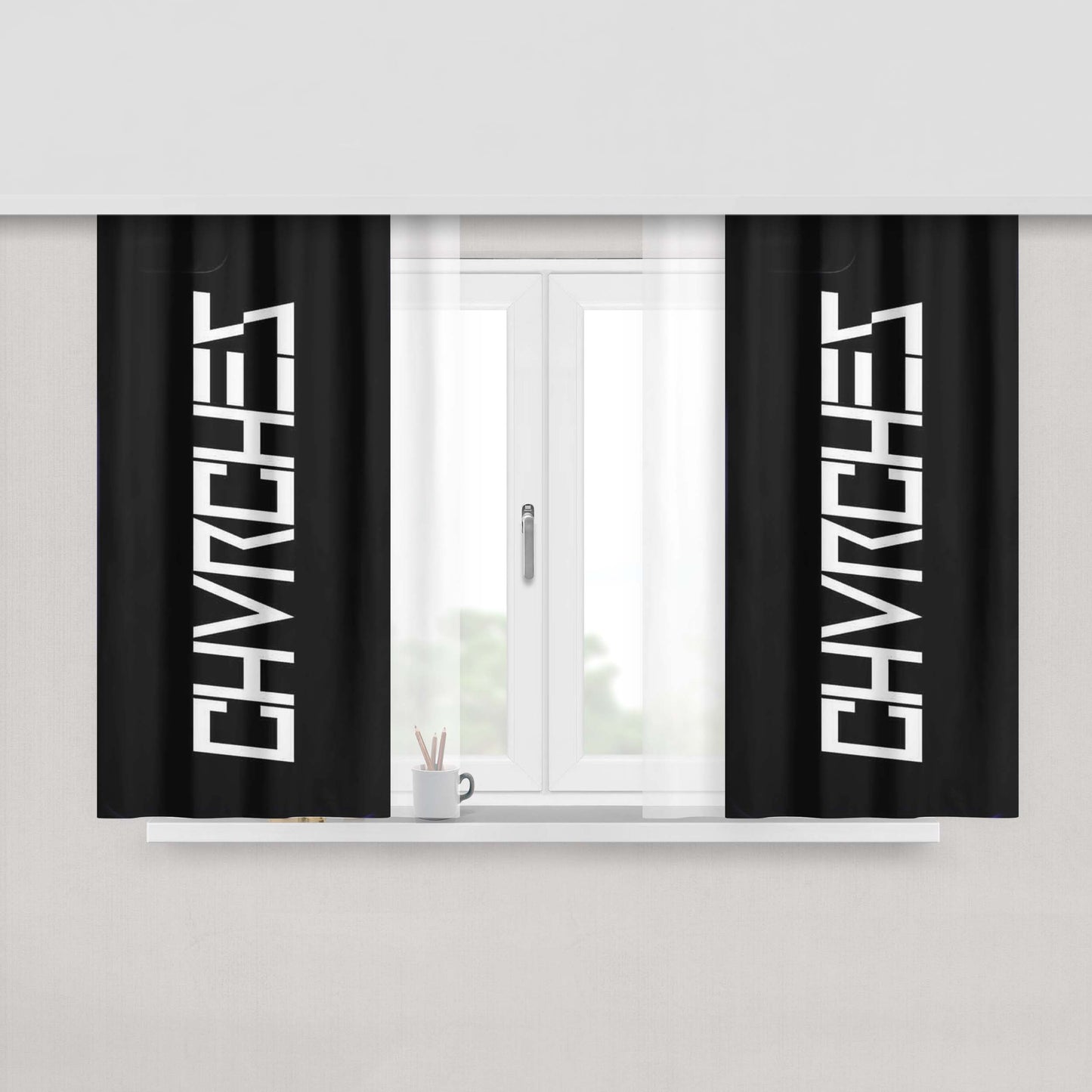 Chvrches Title Classic Peach Skin Window Curtains