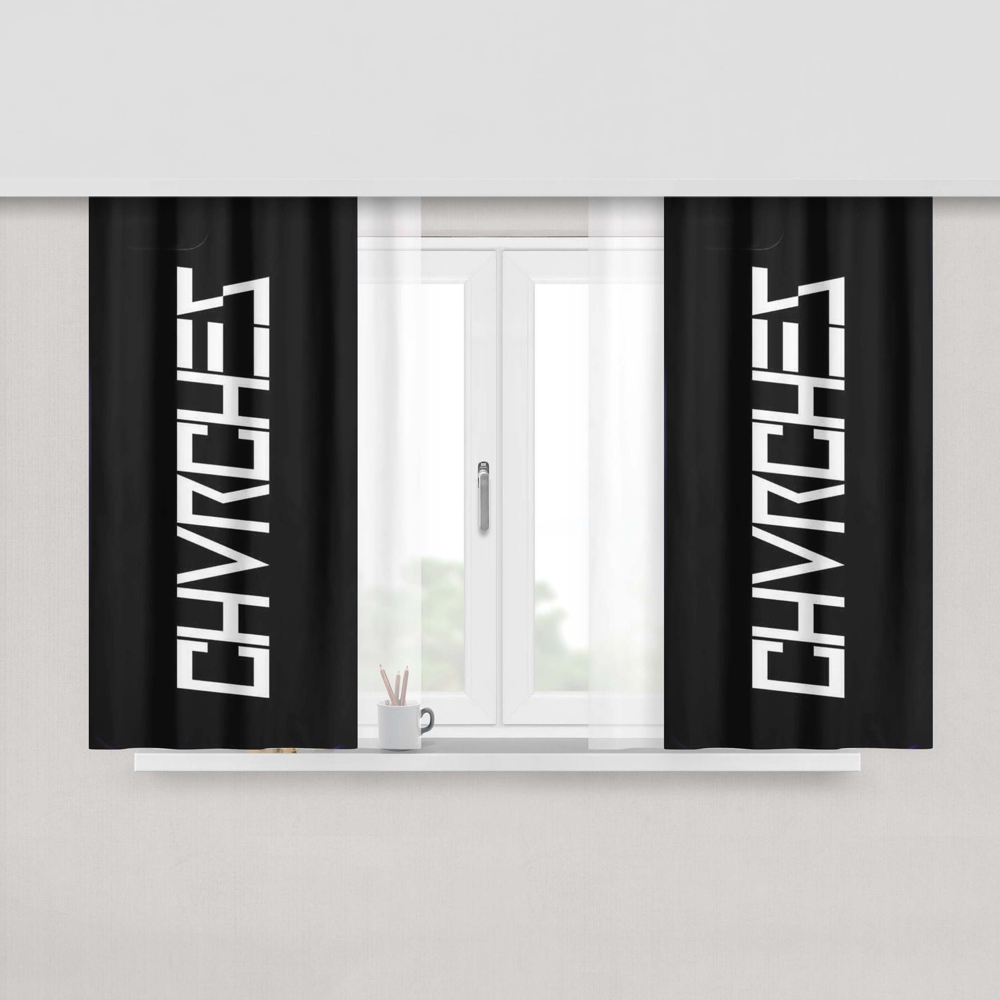 Chvrches Title Classic Peach Skin Window Curtains