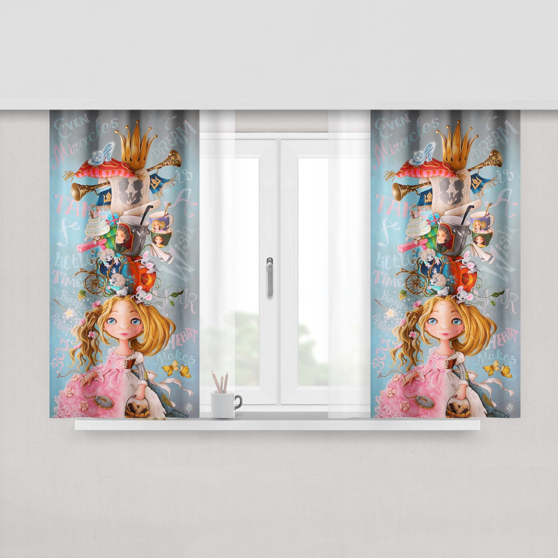 Cinderella Rita Vjodorowa Peach Skin Window Curtains