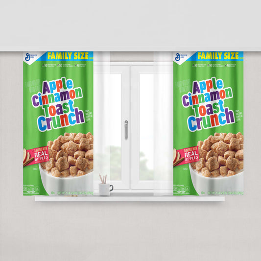 Cinnamon Toast Crunch Peach Skin Window Curtains