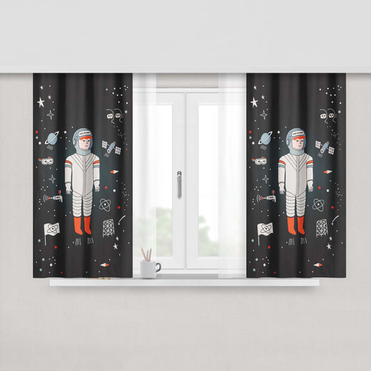 Circus Boy Band Peach Skin Window Curtains