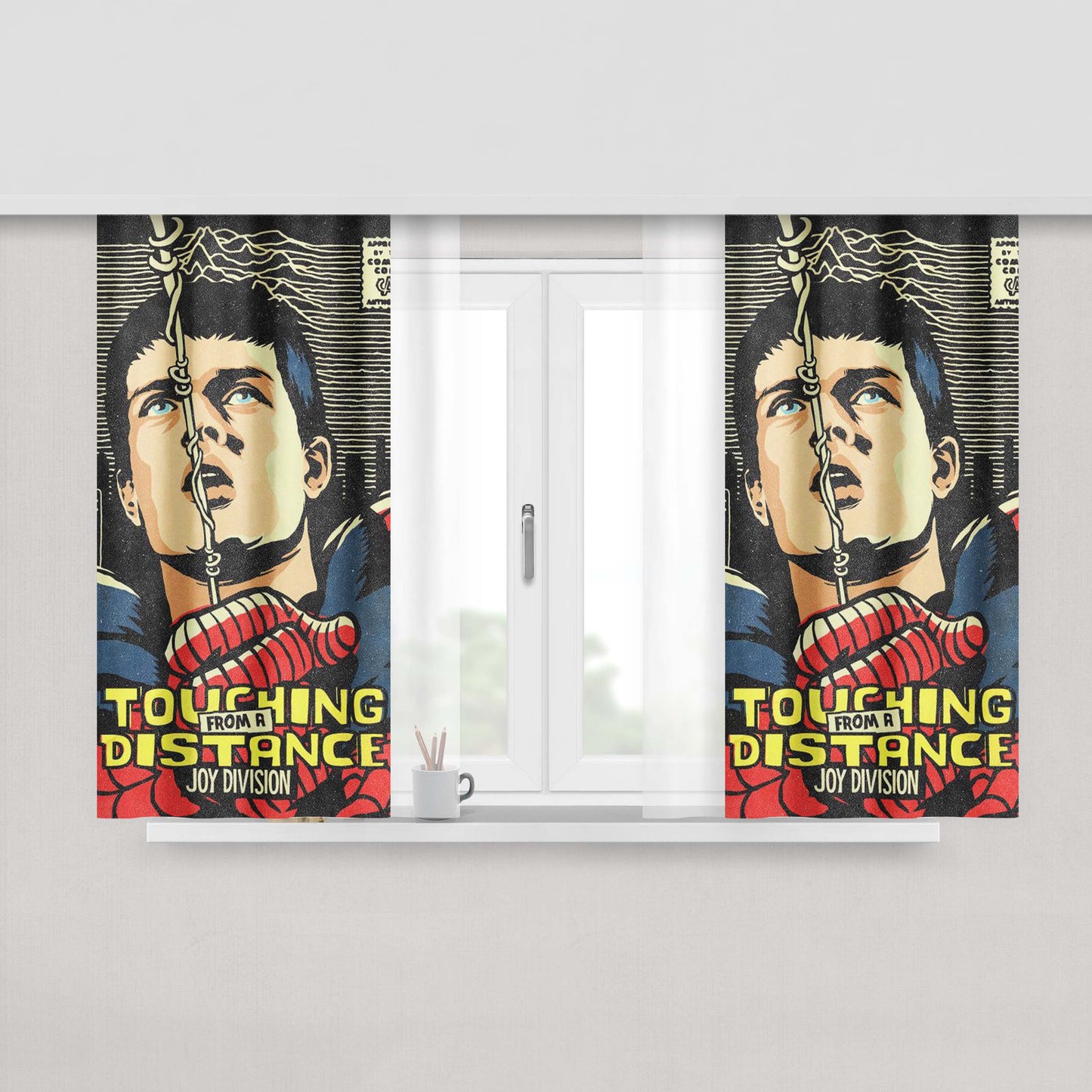 Classic Retro Spidey Joint Division Style Peach Skin Window Curtains