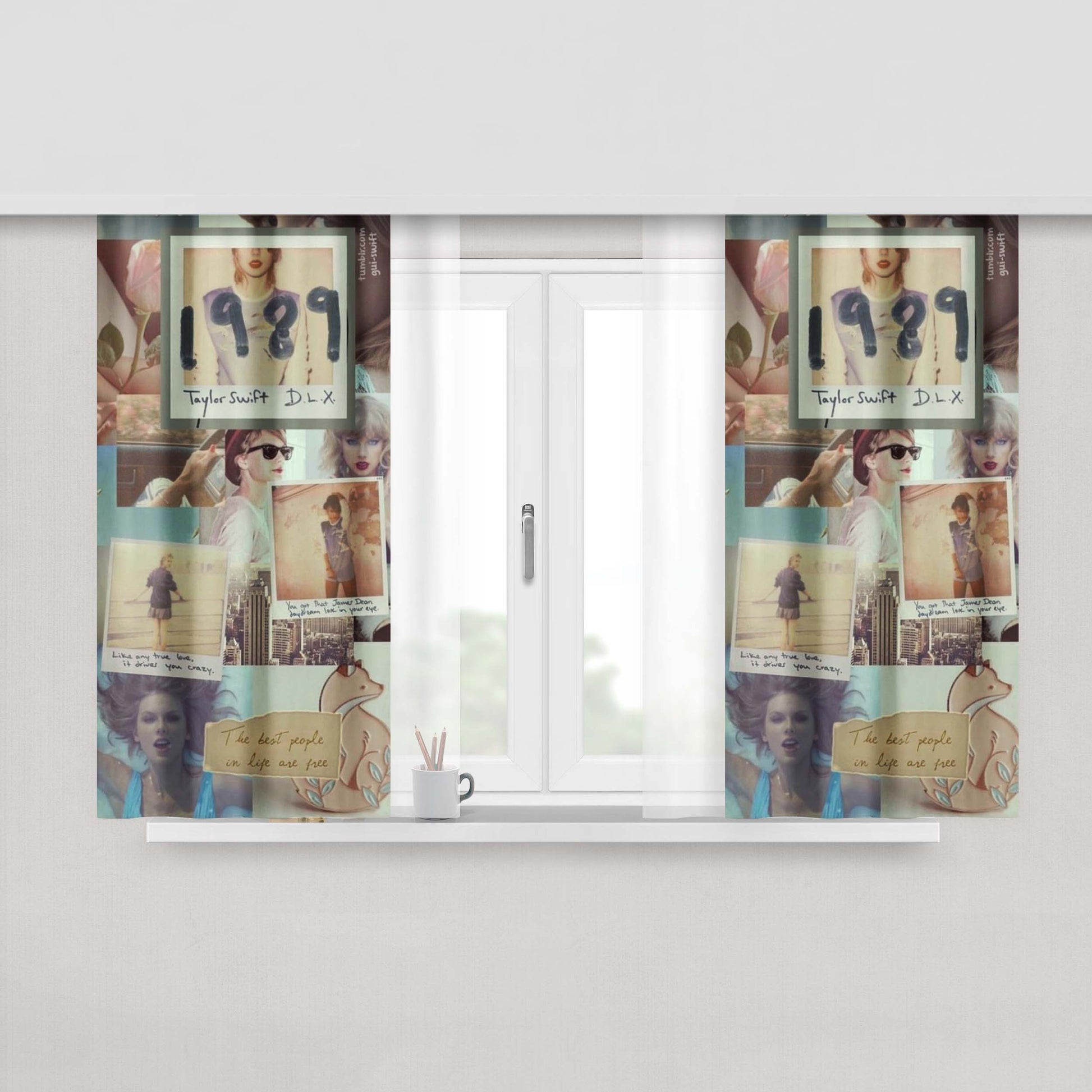 Classic Vintage Taylor Peach Skin Window Curtains