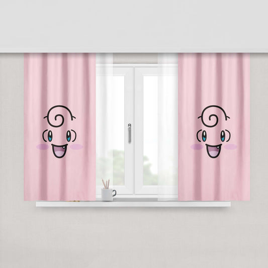 Clefairy Pokemon Peach Skin Window Curtains