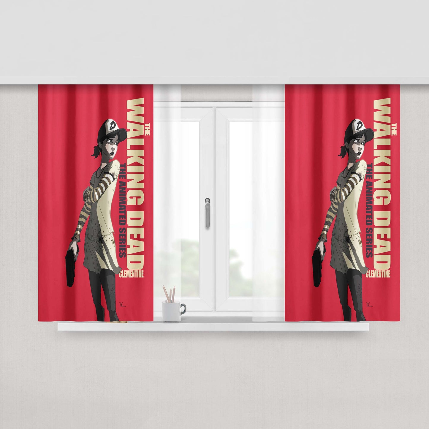 Clementine Wd Peach Skin Window Curtains