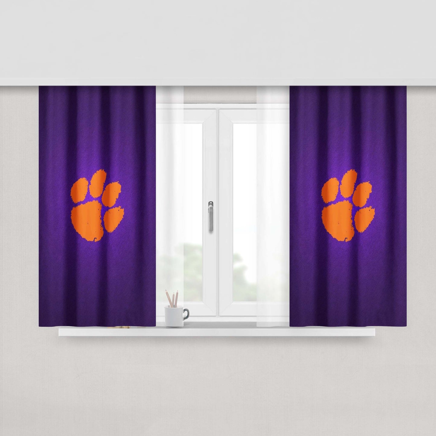 Clemson Tigers Peach Skin Window Curtains