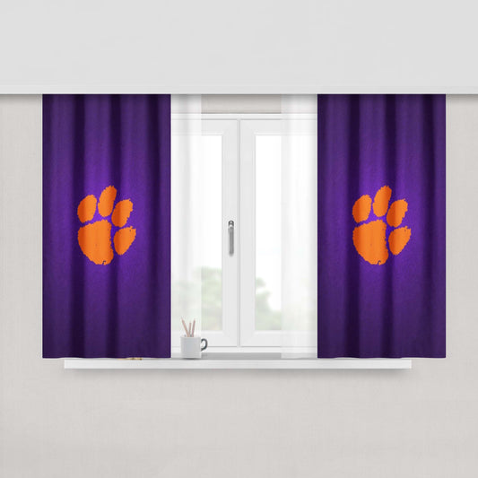 Clemson Tigers Peach Skin Window Curtains