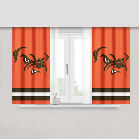Cleveland Browns Jersey Peach Skin Window Curtains