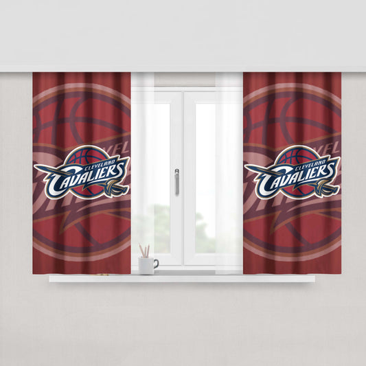 Cleveland Cavaliers Basket Ball Peach Skin Window Curtains