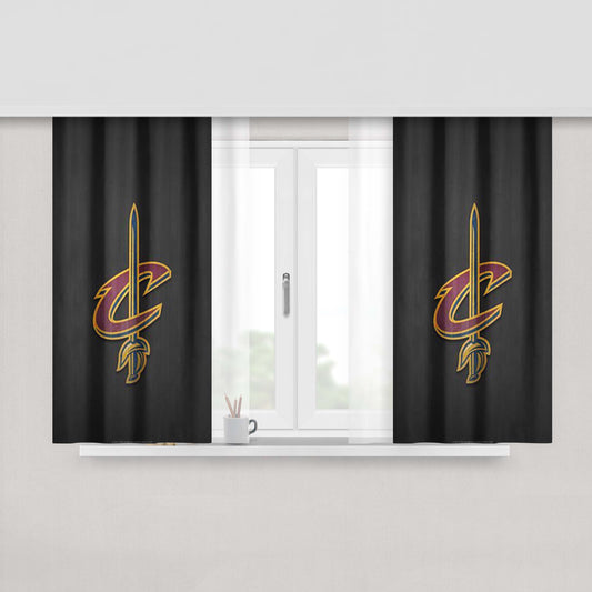 Cleveland Cavaliers Emblem Peach Skin Window Curtains