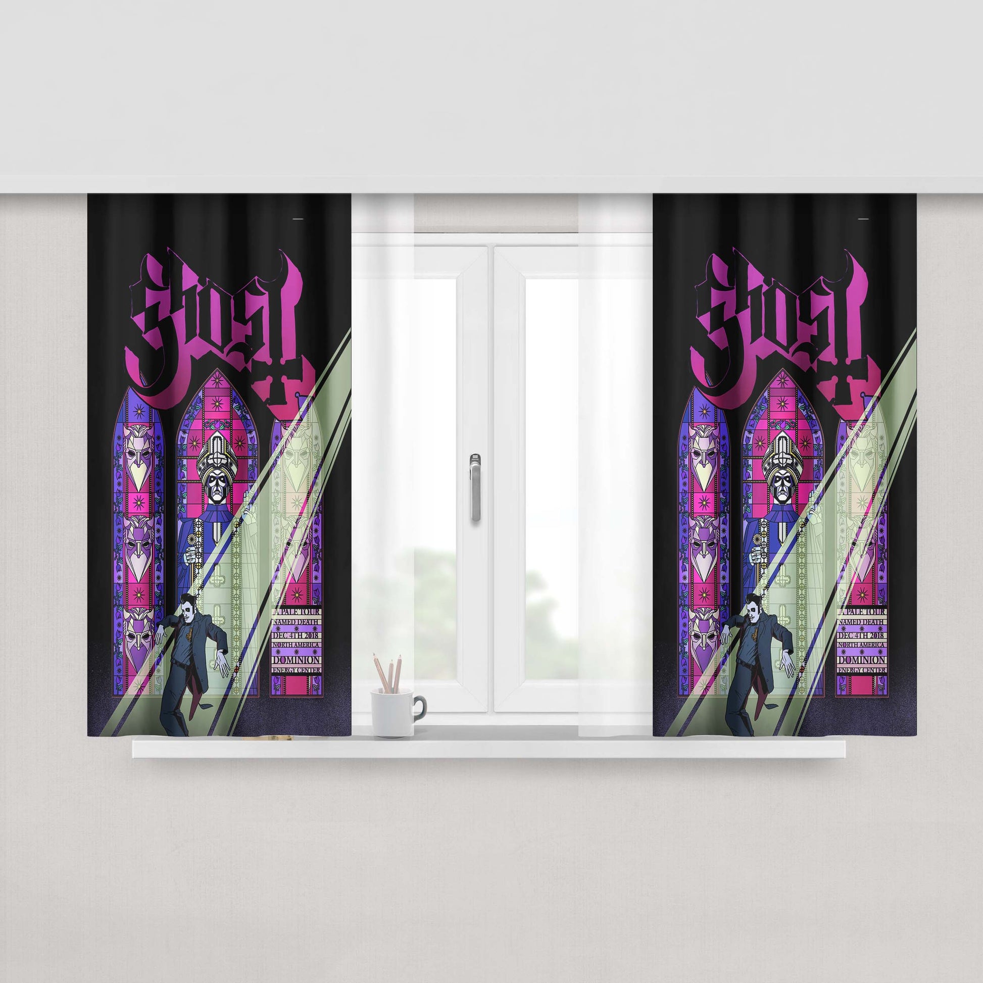 Ghost Poster New Peach Skin Window Curtains