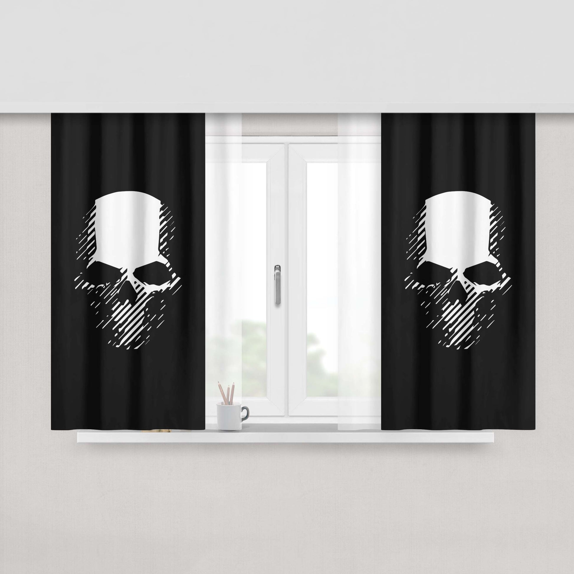 Ghost Recon Wildlands Logo Tom Clancys Peach Skin Window Curtains