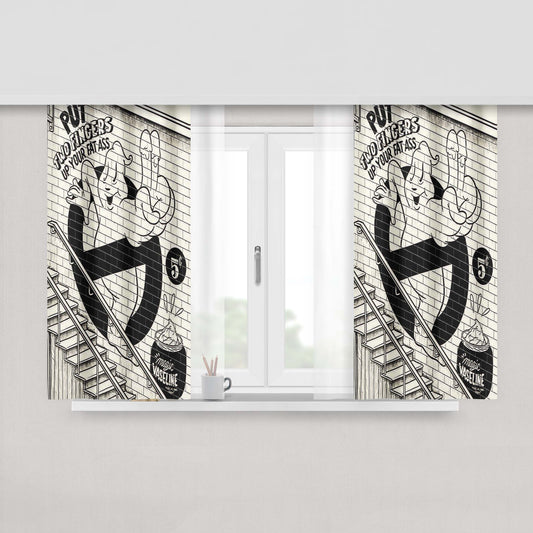 Ghostbuster Wallpaper Art Peach Skin Window Curtains