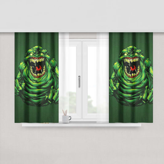 Ghostbusters Slimer Peach Skin Window Curtains