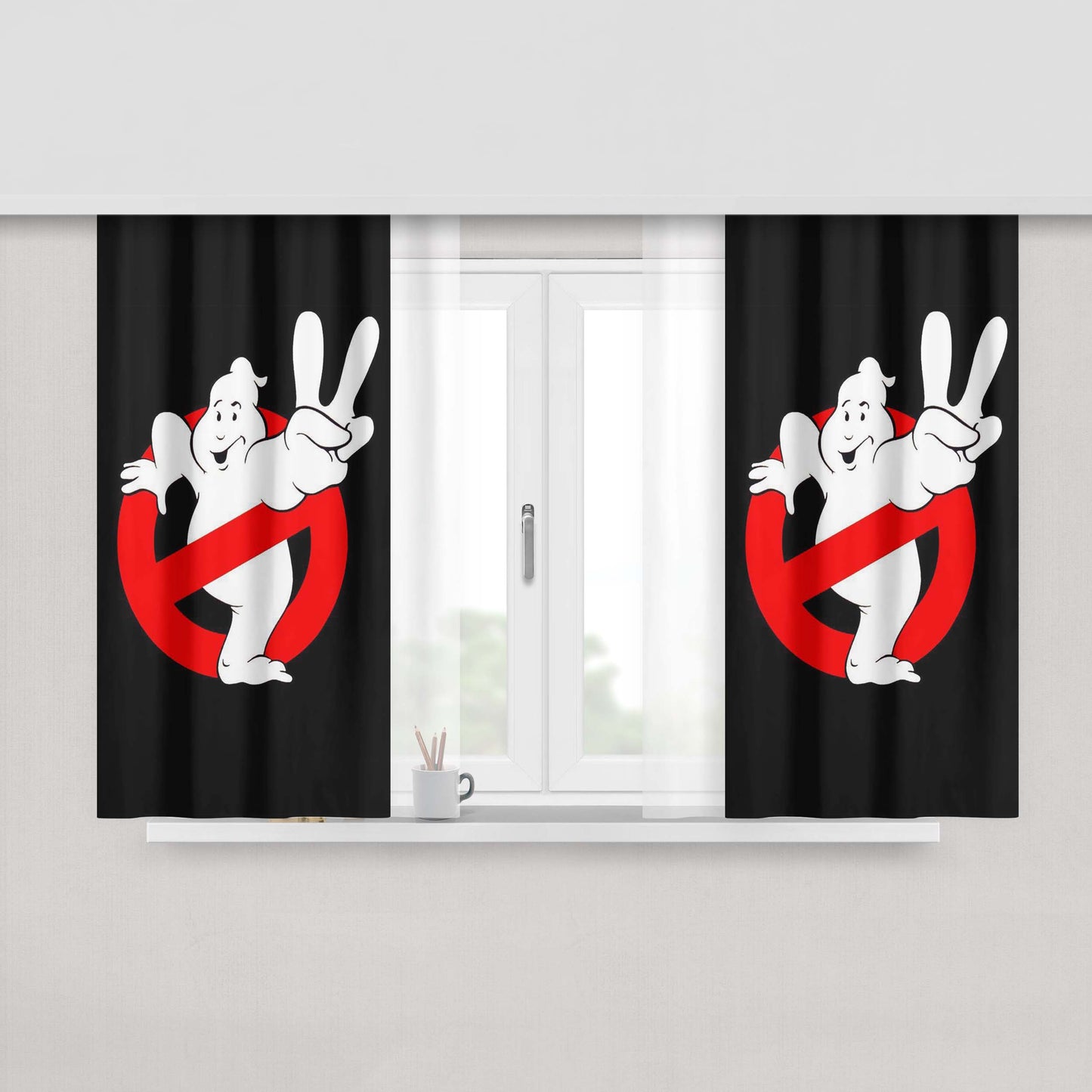 Ghostbusters Peach Skin Window Curtains