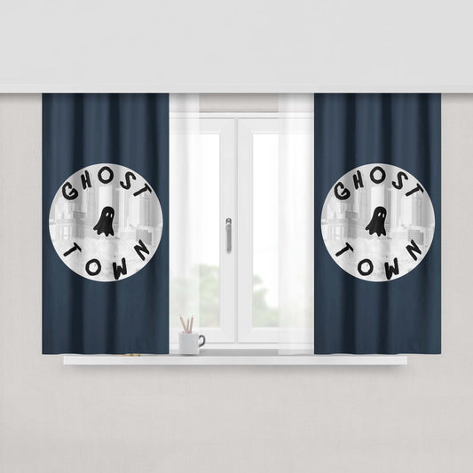Ghosttown 2 Peach Skin Window Curtains