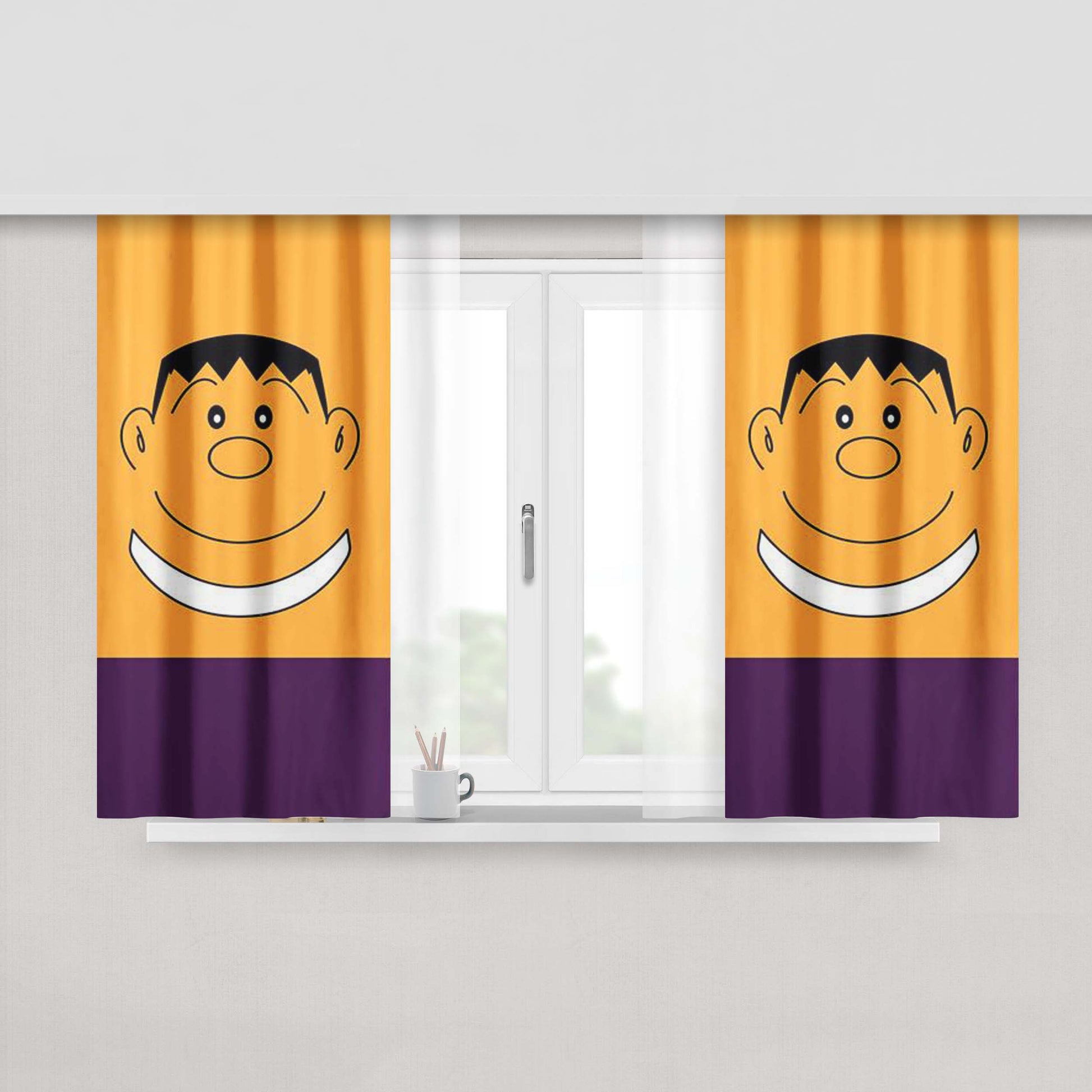 Giant Minimalist Peach Skin Window Curtains