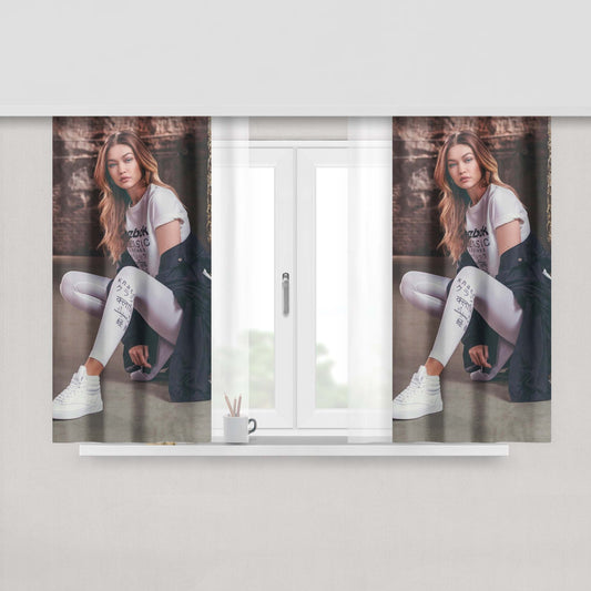 Gigi Hadid Photoshoot Peach Skin Window Curtains