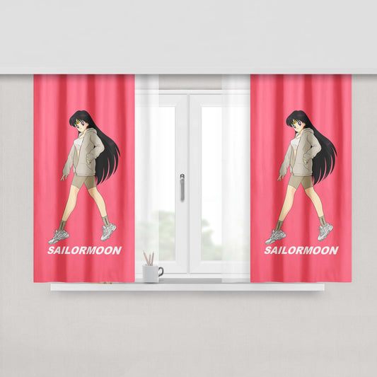 Girl Sneaker Sailormoon Peach Skin Window Curtains